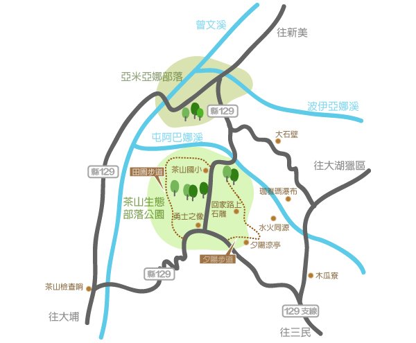 珈雅瑪 茶山 路線圖